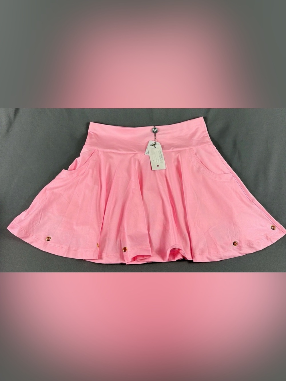 Jamie Sadock Womens Golf Skort Solid 6 Pink Polyester Spandex